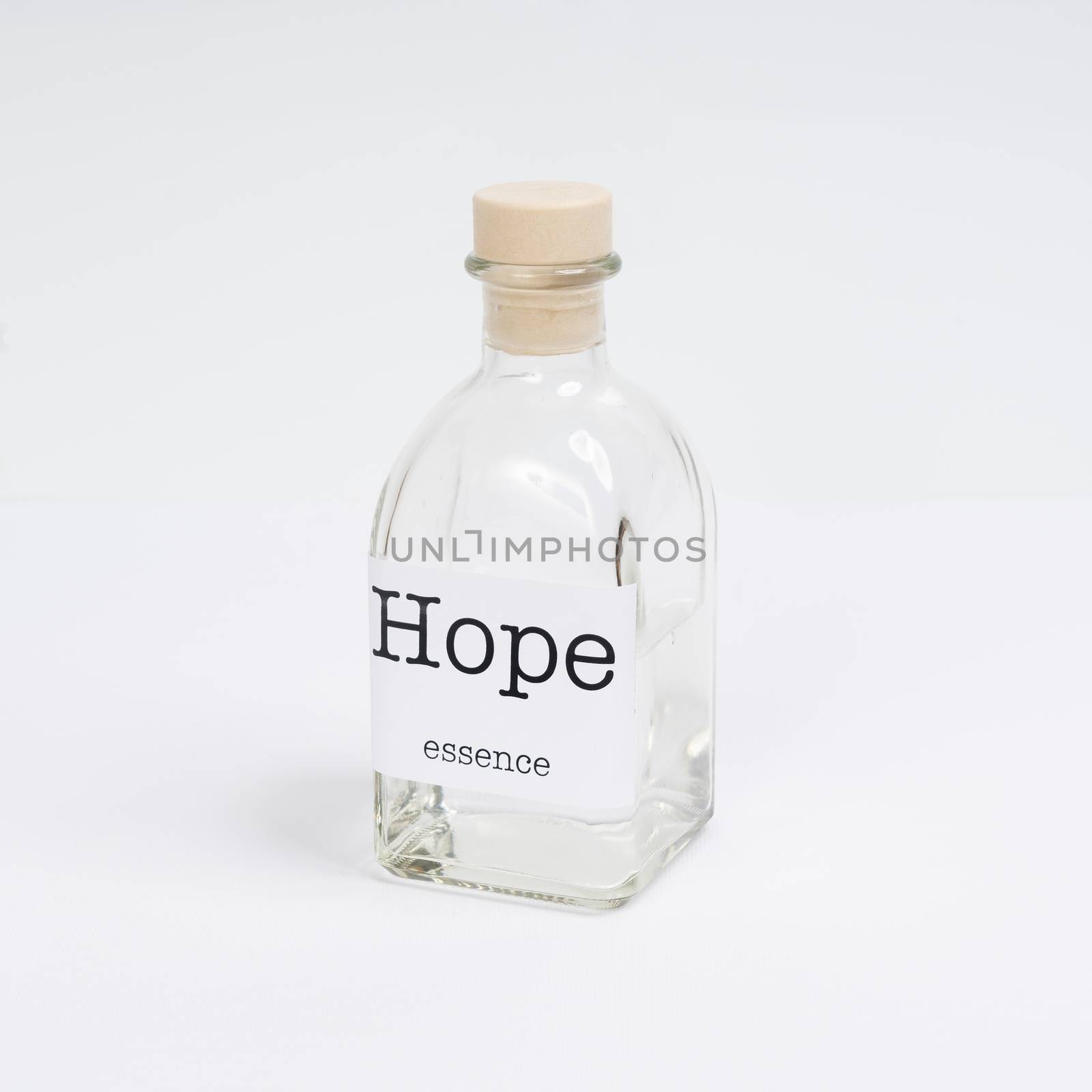 a glass bottle containing Hope essence
