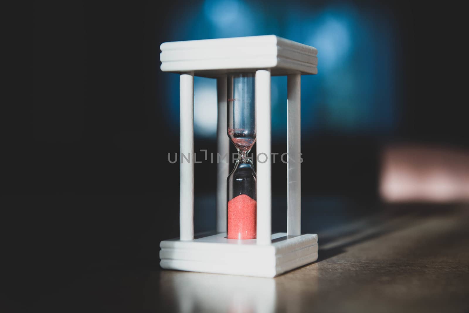 Hourglass on a dark background.