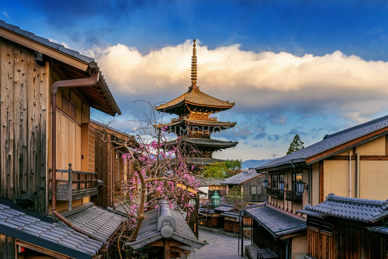 Yasaka Pagoda and Sannen Zaka Street in Kyoto, Japan. by gutarphotoghaphy