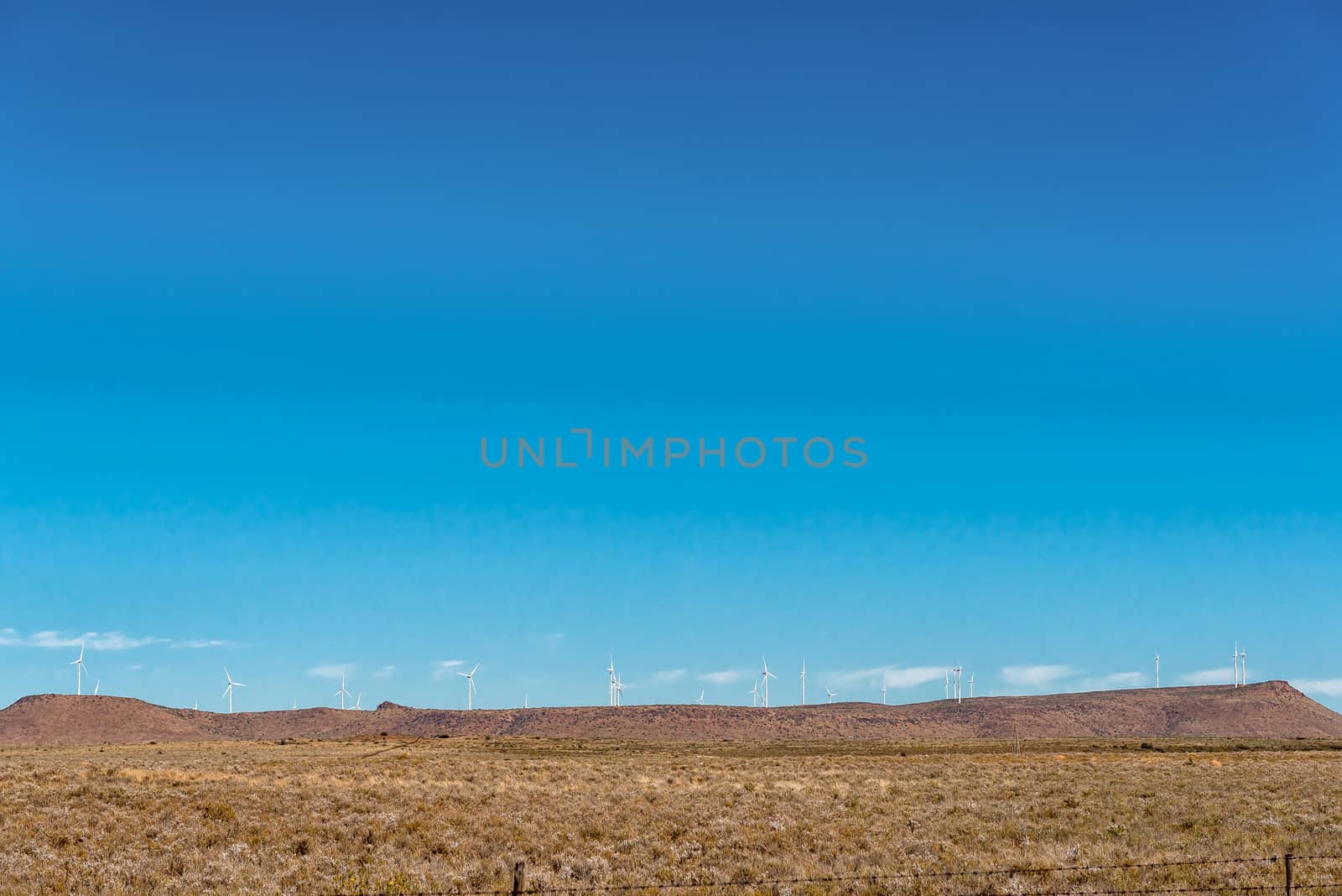 Wind turbines near Phillipstown in the Northern Cape Province