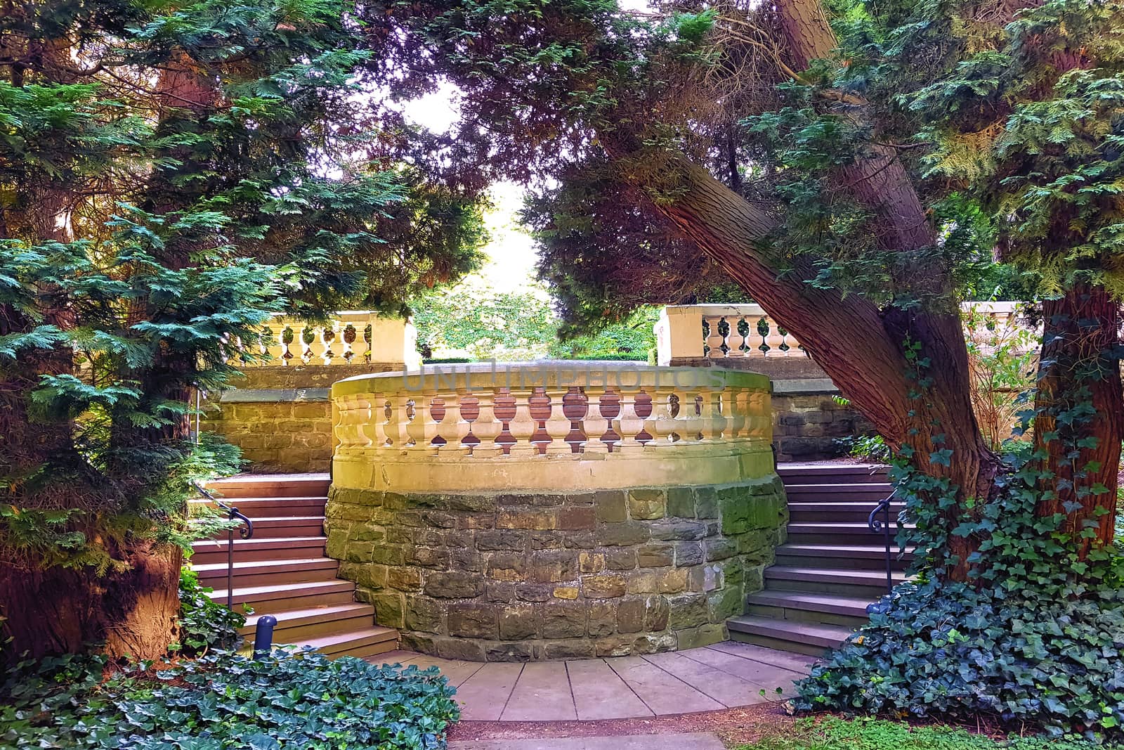 Castle park in English garden style         by JFsPic