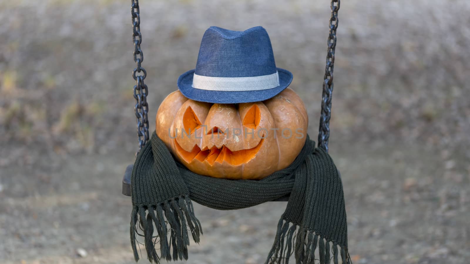 real orange halloween pumpkin with carving by rivoli.pesaro@gmail.com