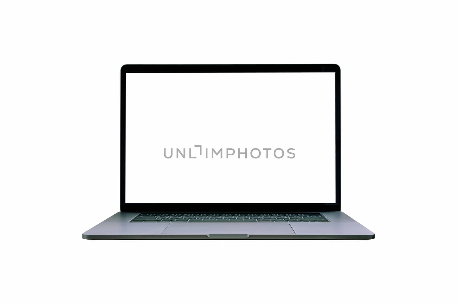 Computer laptop isolated on white background. by gutarphotoghaphy