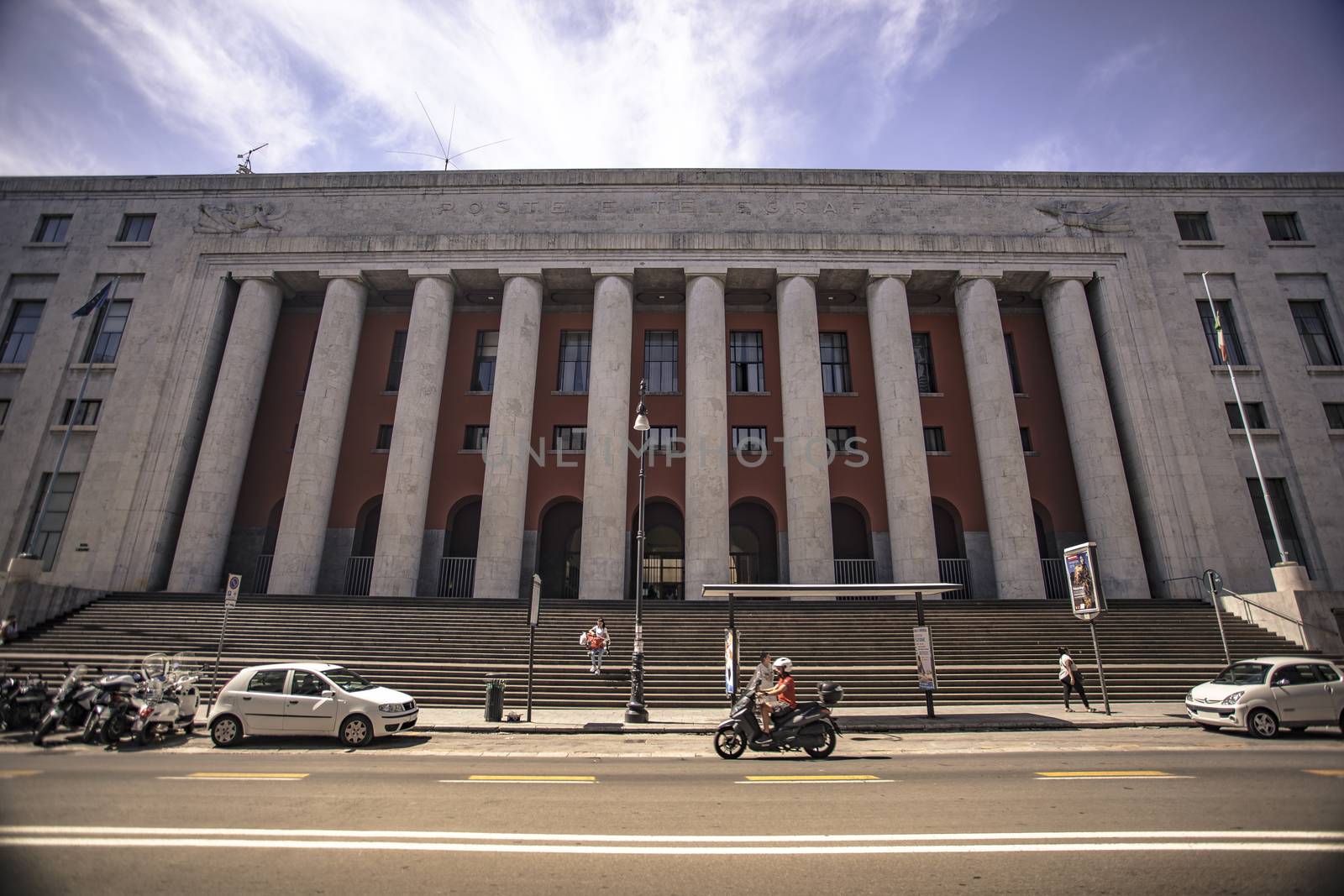 View of the building of the main Postal Office of Palermo