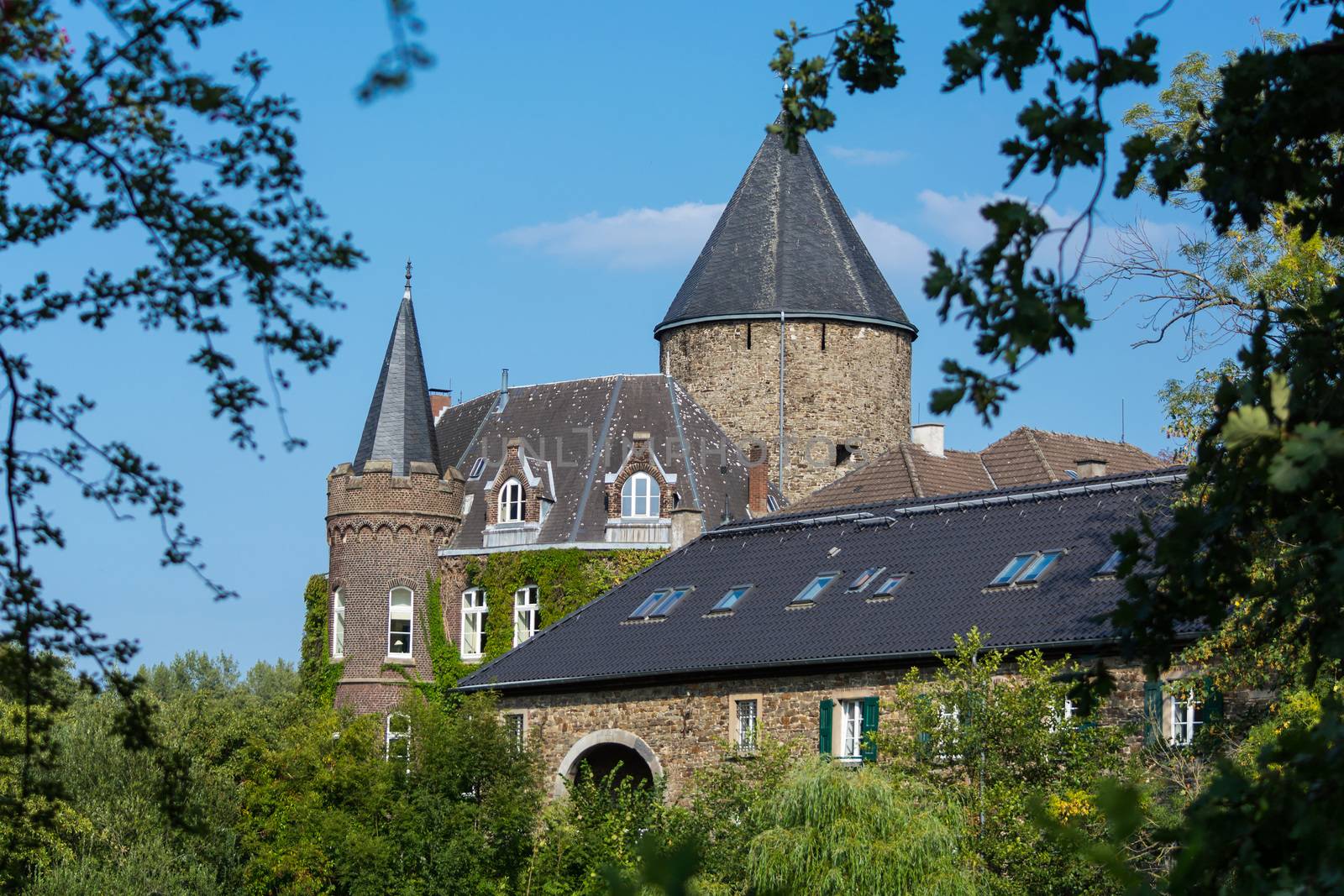 Panorama of a historic castle in Germany