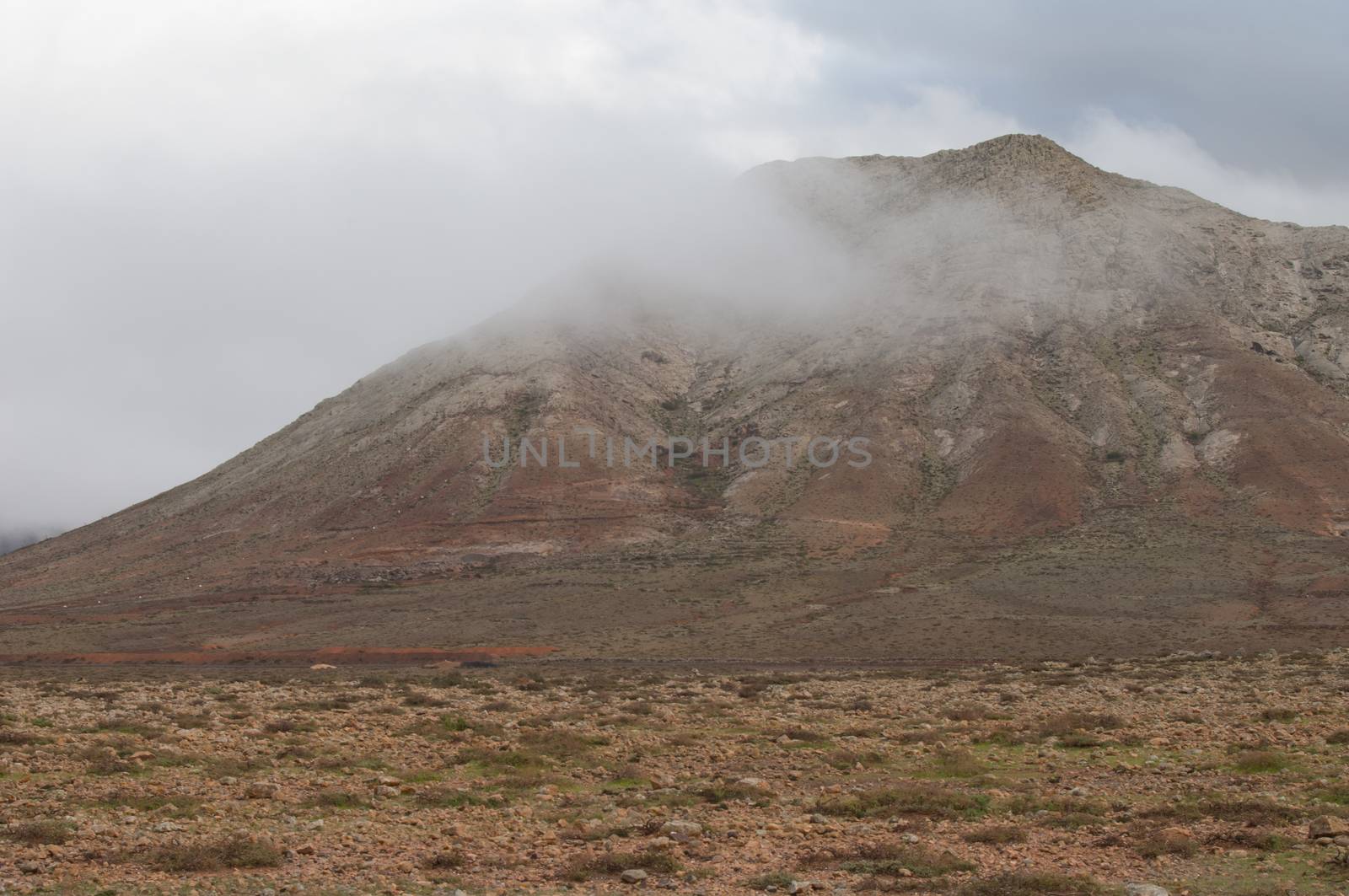 Tindaya Mountain. Tindaya Mountain Natural Monument. La Oliva. Fuerteventura. Canary Islands. Spain.