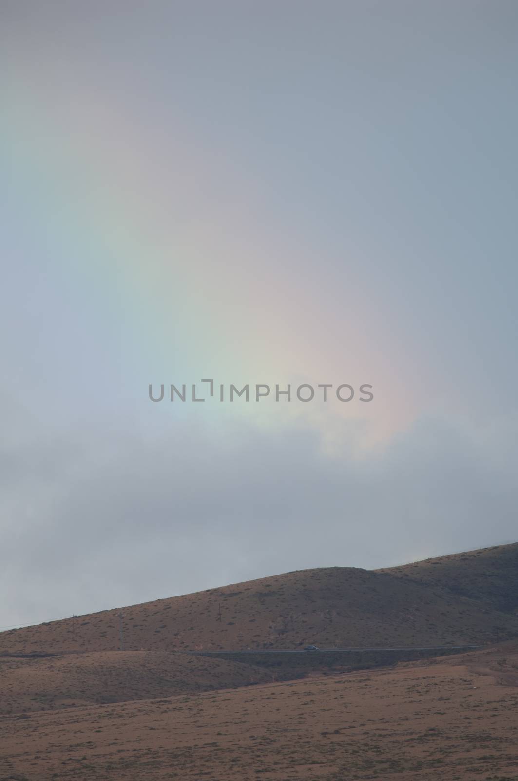 Rainbow. La Oliva. Fuerteventura. Canary Islands. Spain.