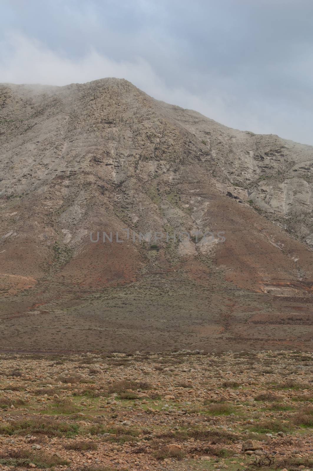 Tindaya Mountain. Tindaya Mountain Natural Monument. La Oliva. Island of Fuerteventura. Canary Islands. Spain.