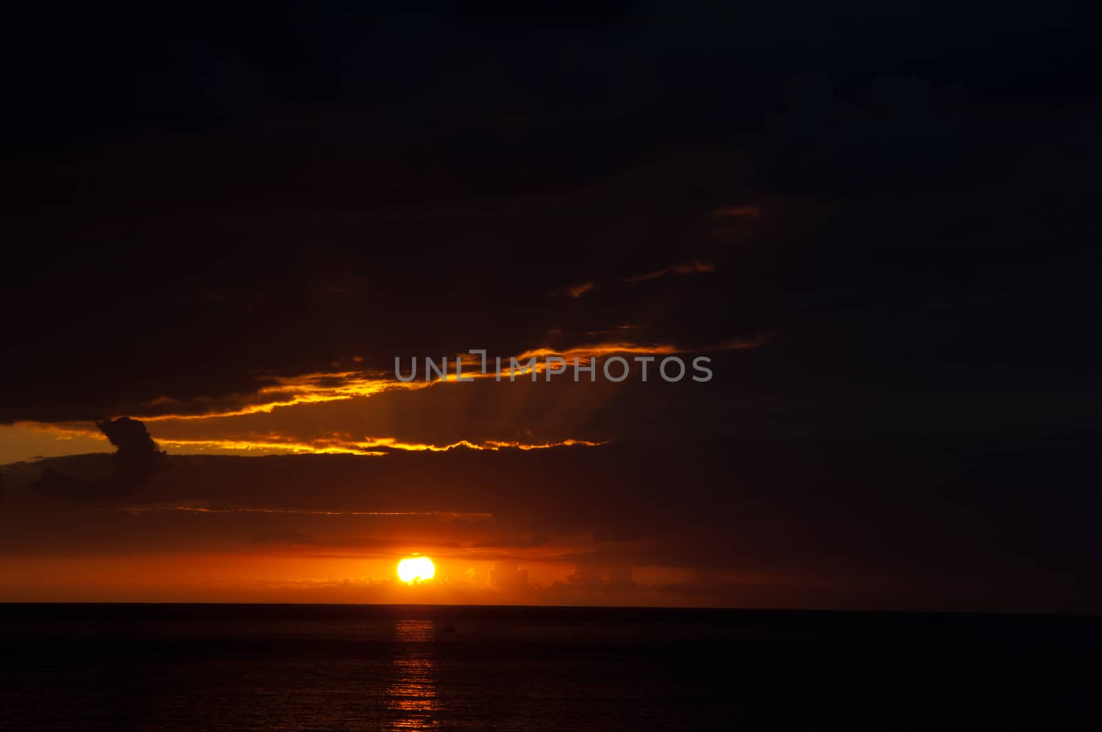 Sunset on the Atlantic Ocean from the city of Los Cristianos. by VictorSuarez