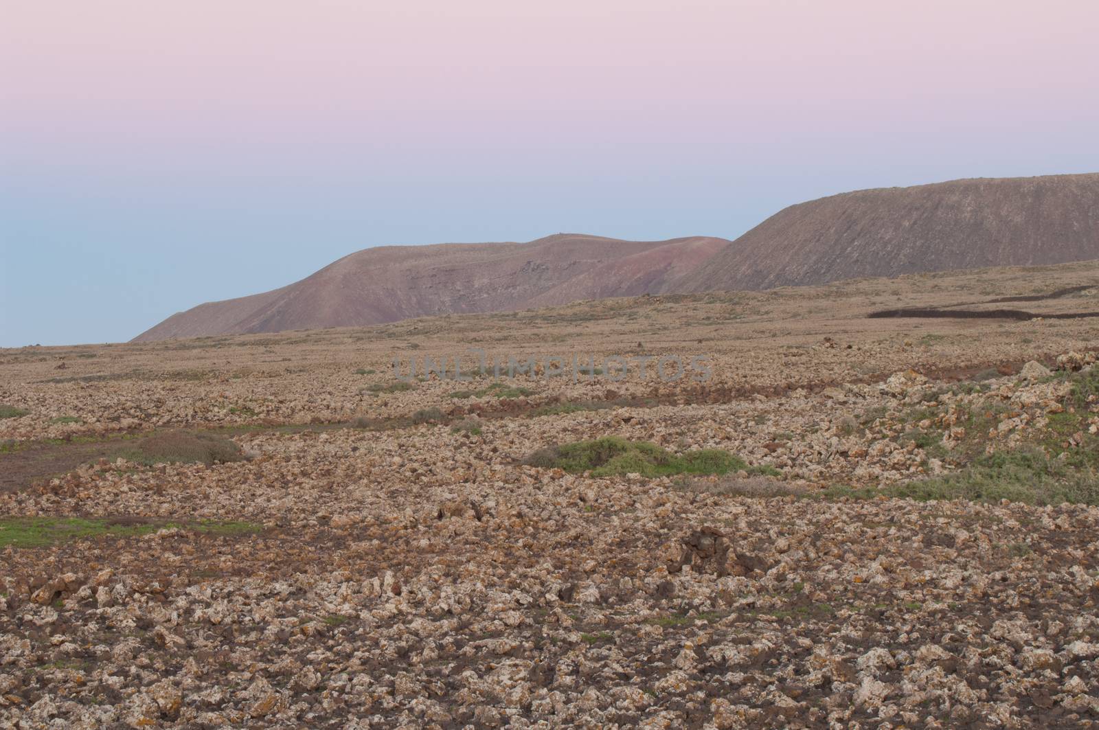 Desertic landscape at sunset. by VictorSuarez