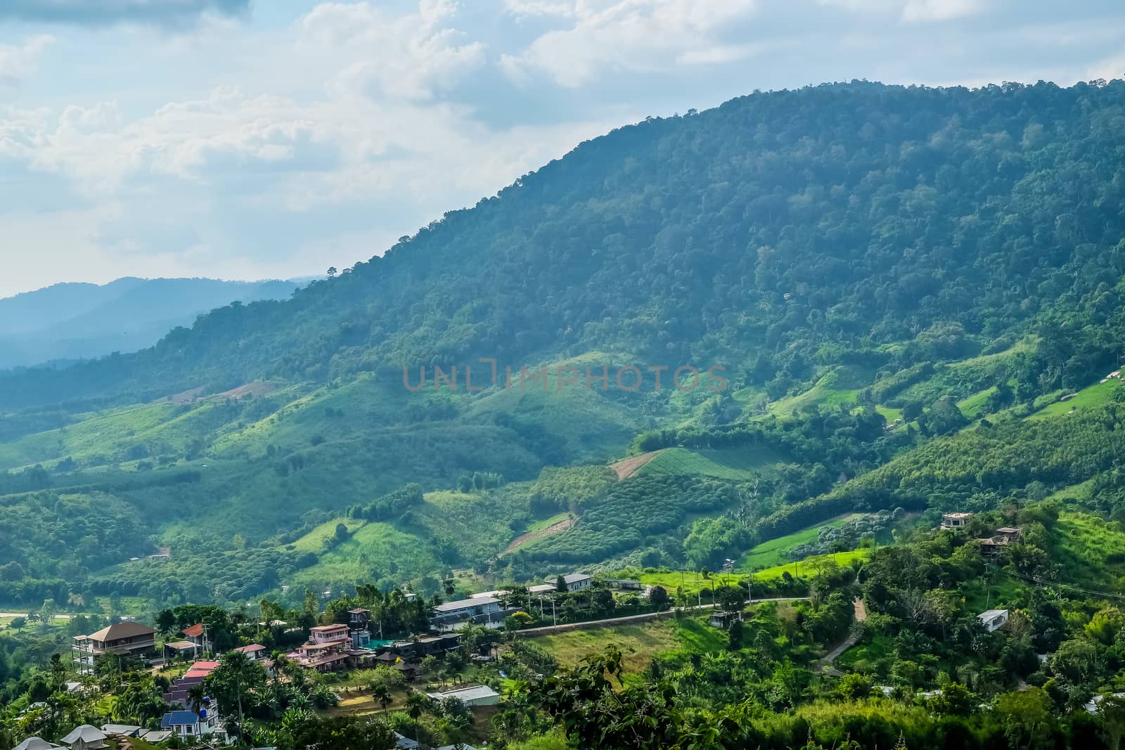 View of Mountains at Khao Kho District Phetchabun Province, northern Thailand.
