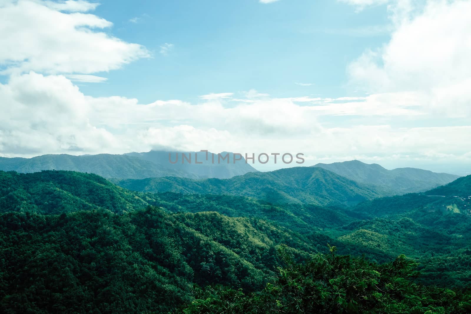 View of Mountains at Khao Kho District Phetchabun Province, northern Thailand.