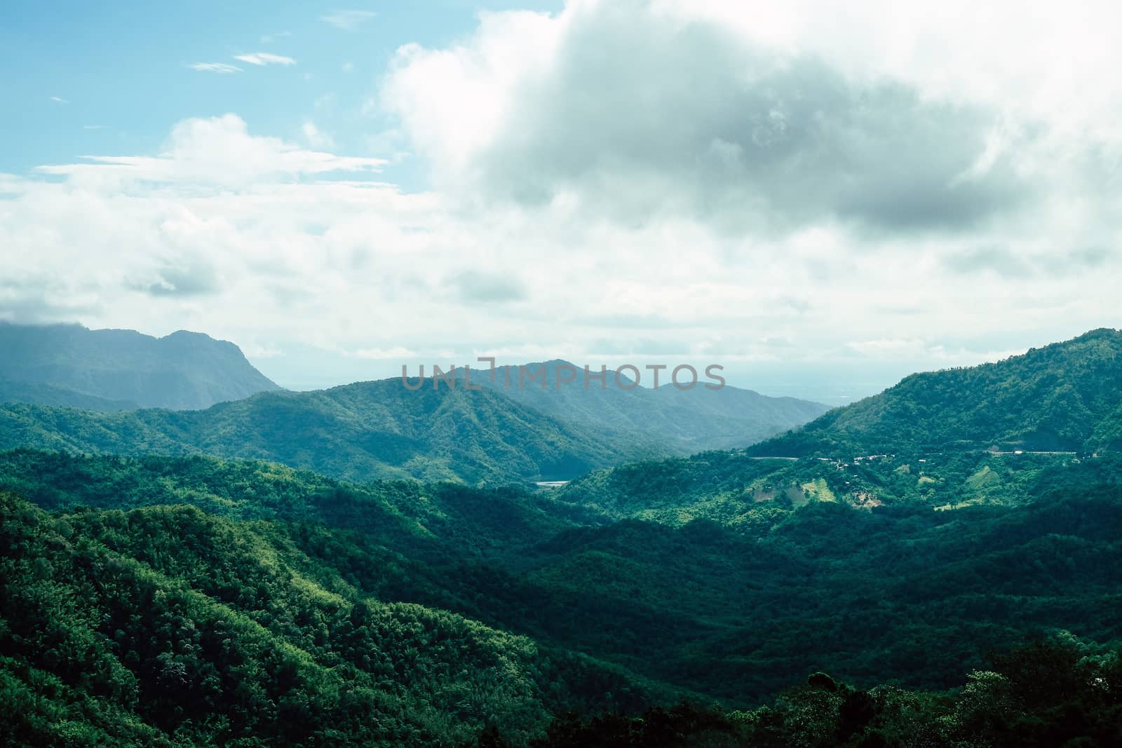 View of Mountains at Khao Kho District Phetchabun Province, northern Thailand.