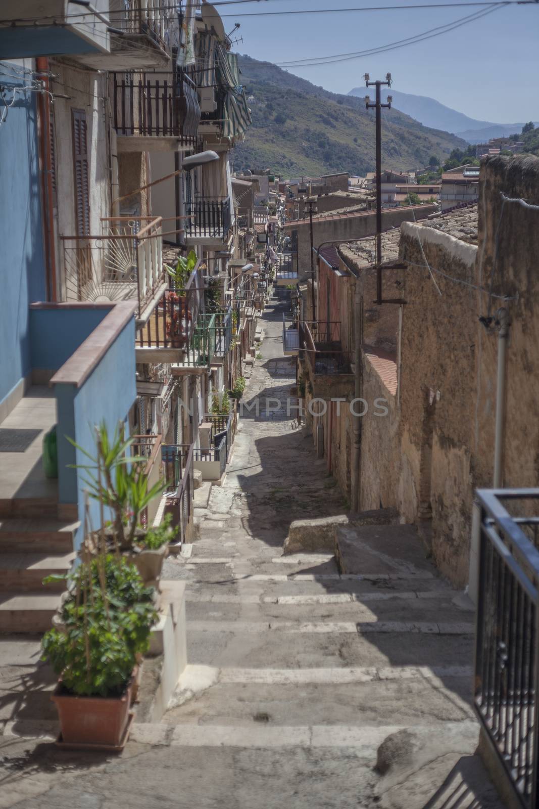 Houses of a small Sicilian village in the hinterland