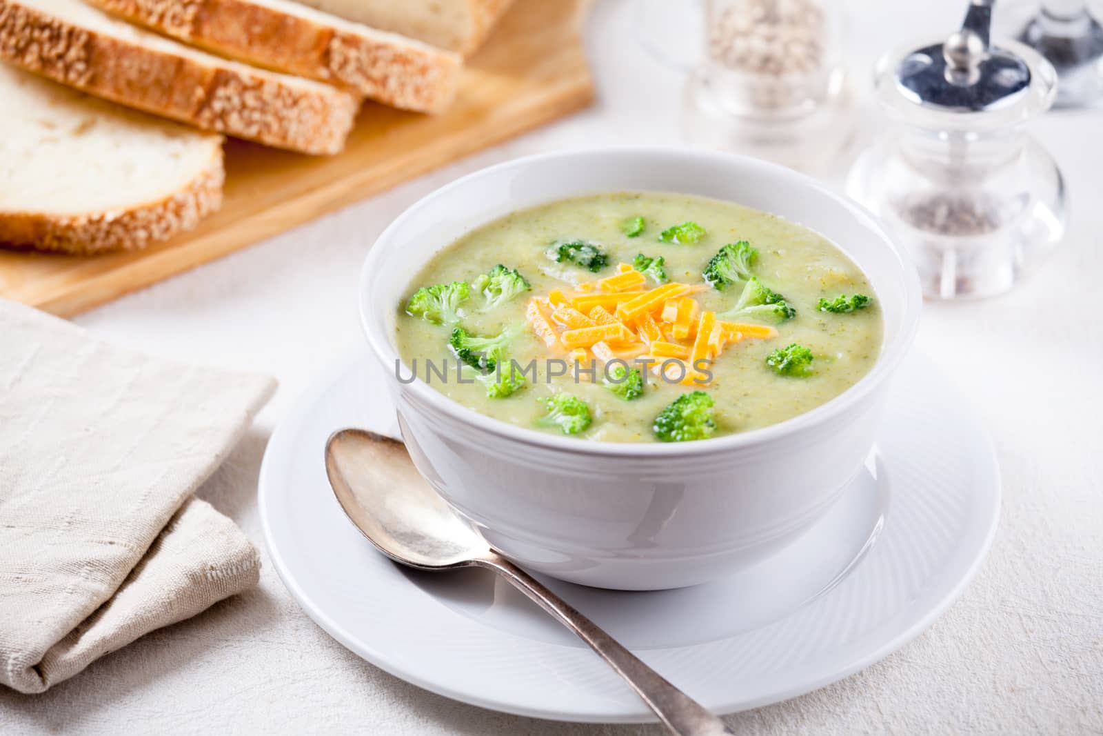 Homemade Broccoli Soup With Cheese by mpessaris