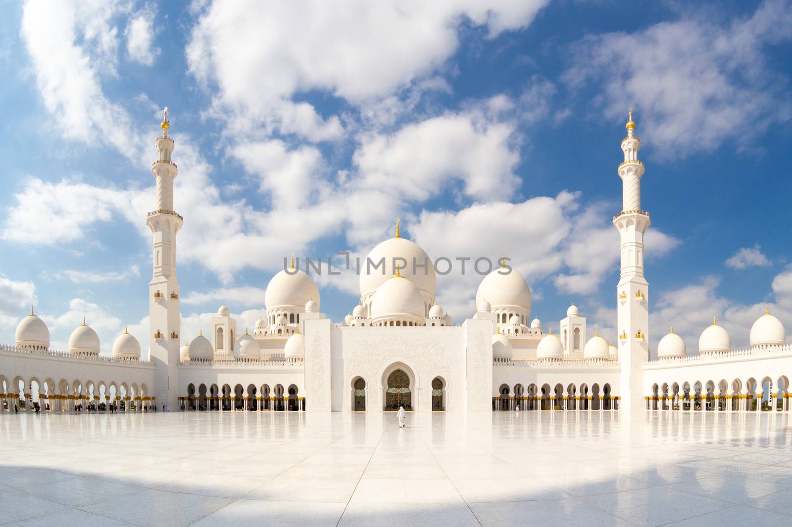 Sheikh Zayed Grand Mosque in Abu Dhabi, the capital city of United Arab Emirates.