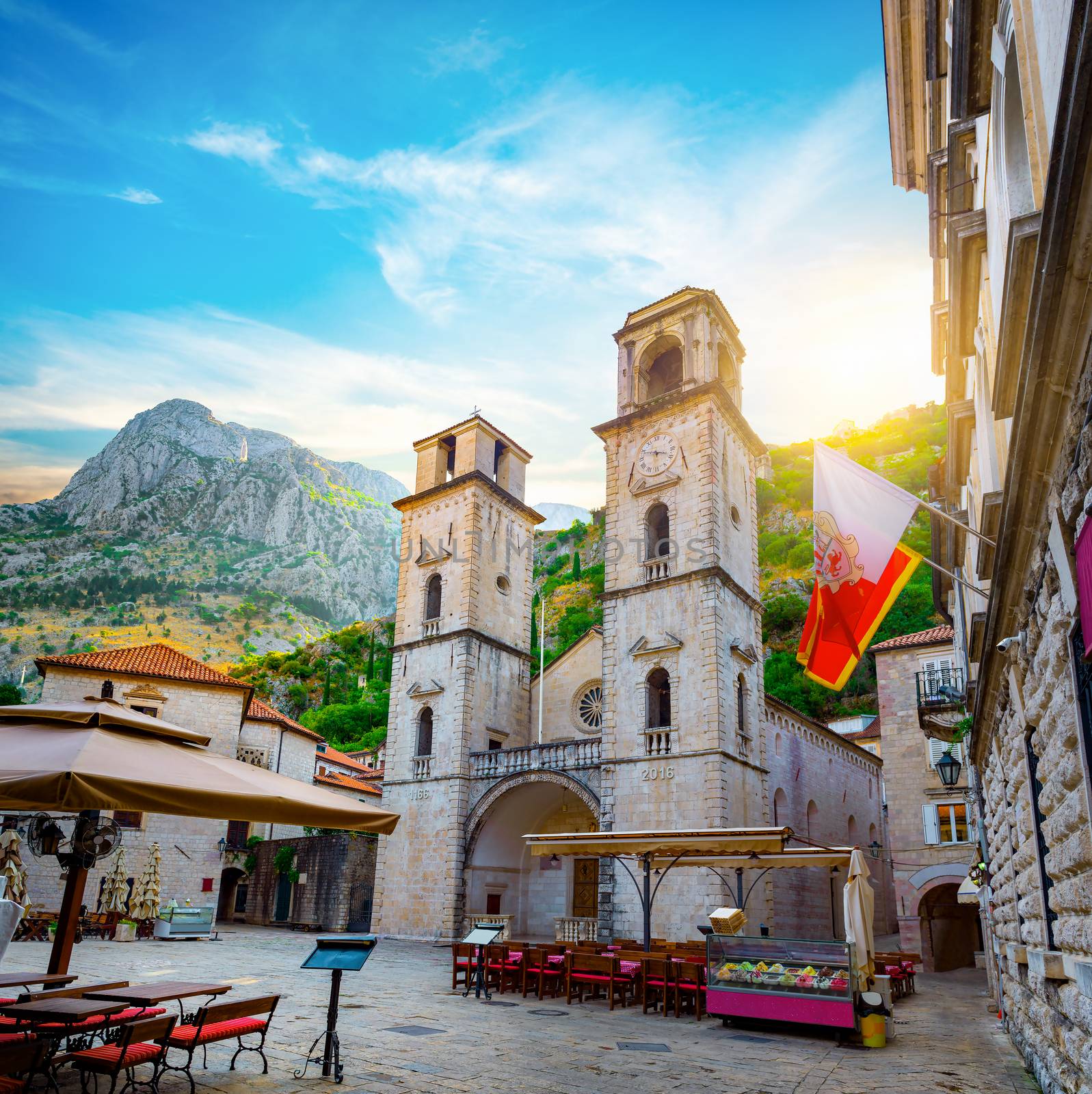 Church of Saint Tryphon in the old town of Kotor. Montenegro