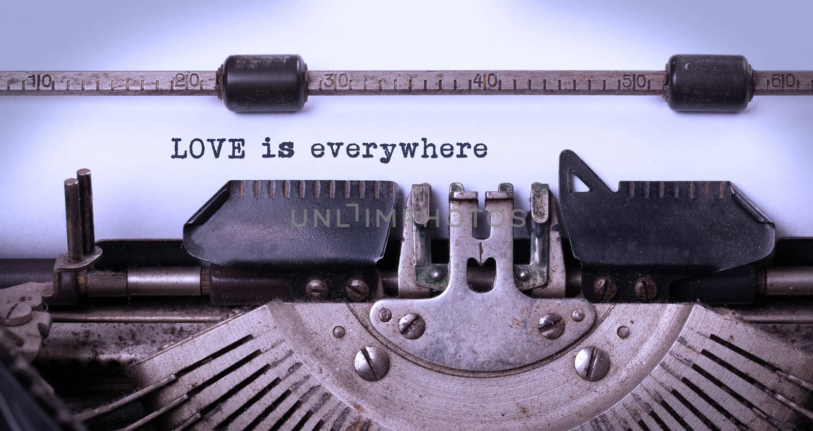 Love is everywhere, written on an old typewriter by michaklootwijk