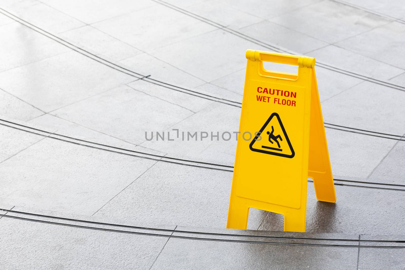 yellow slippery warning safety caution sign by smuay
