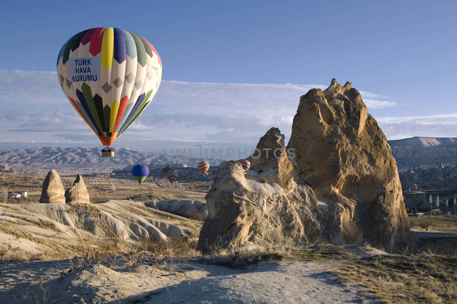 Hot air balloon over Cappadocia, Turkey