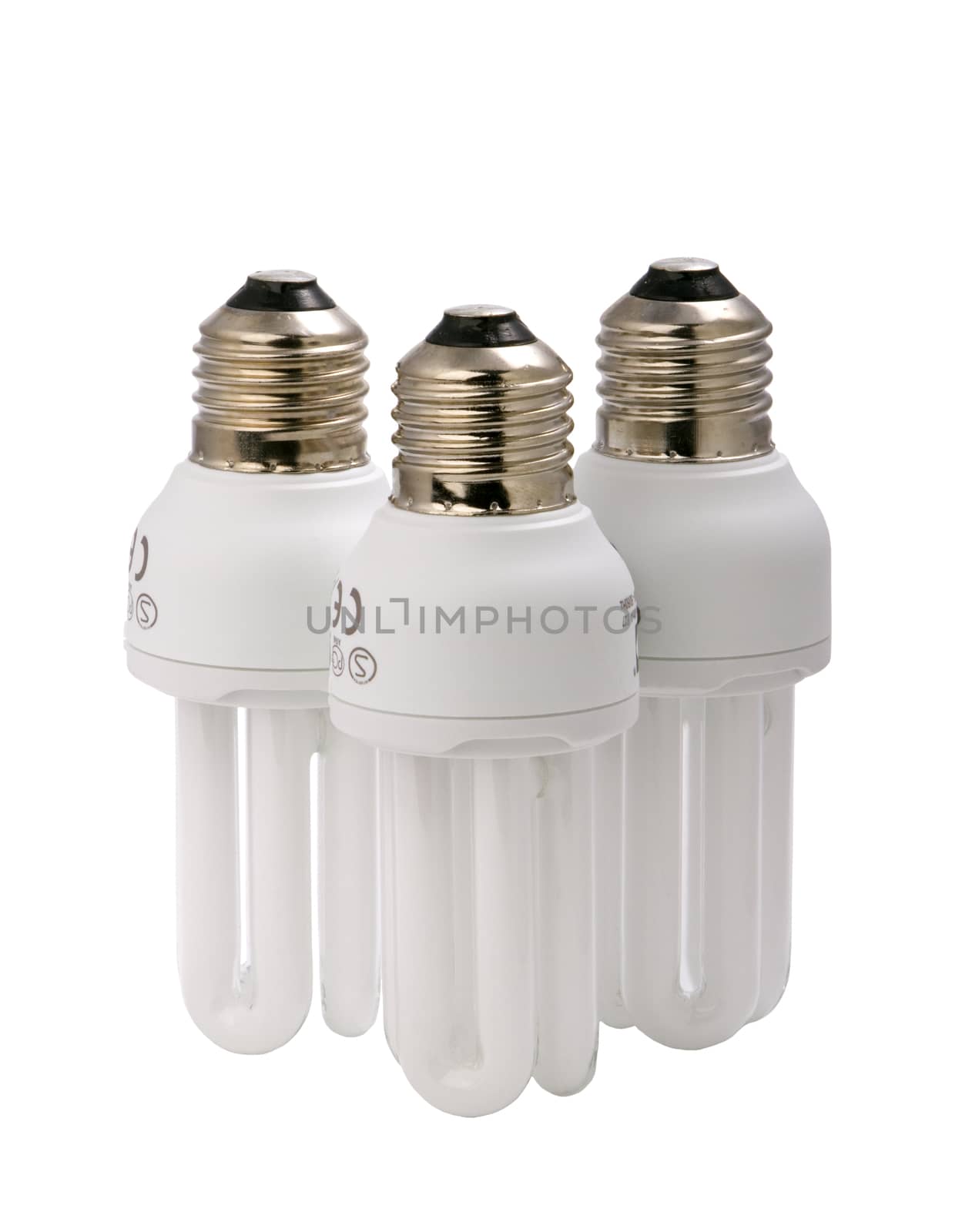 energy saving lamps, isolated on white background