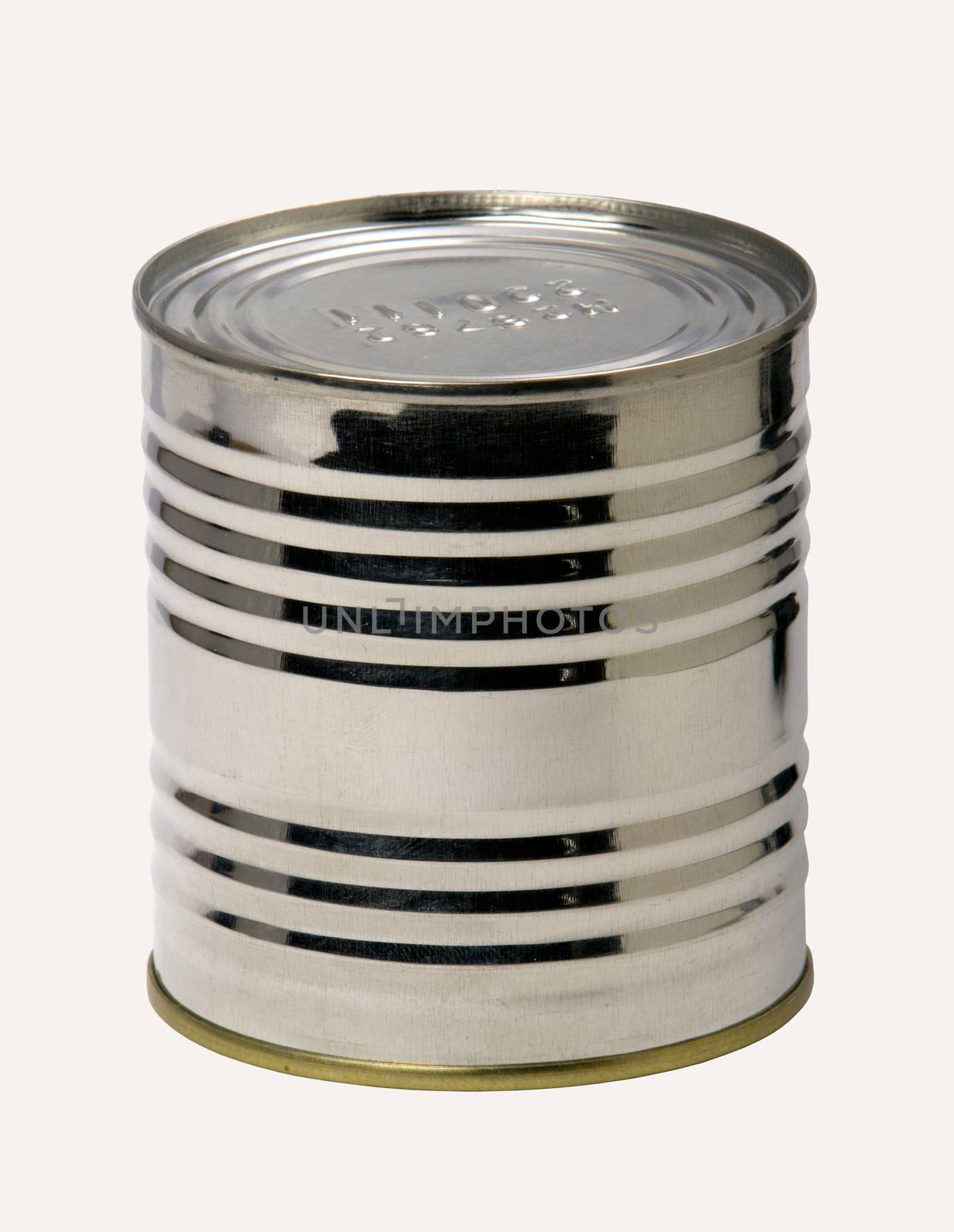 food tin can isolated on a white background