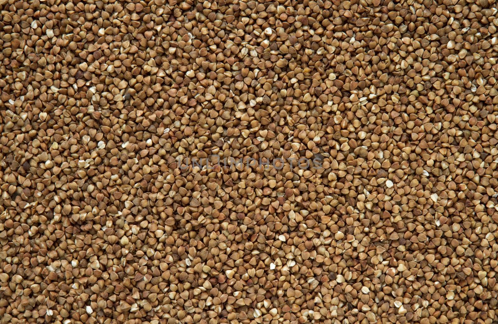 toasted buckwheat ("groats" or grains), a whole grain, as background