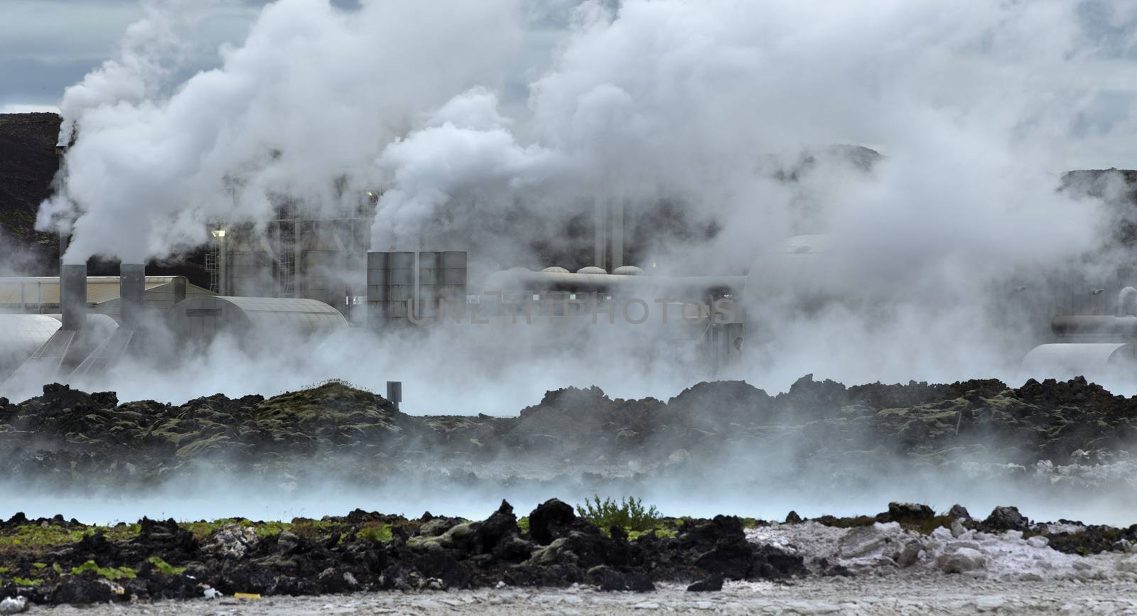 Geothermal Power Station Svartsengi in The Blue Lagoon Iceland