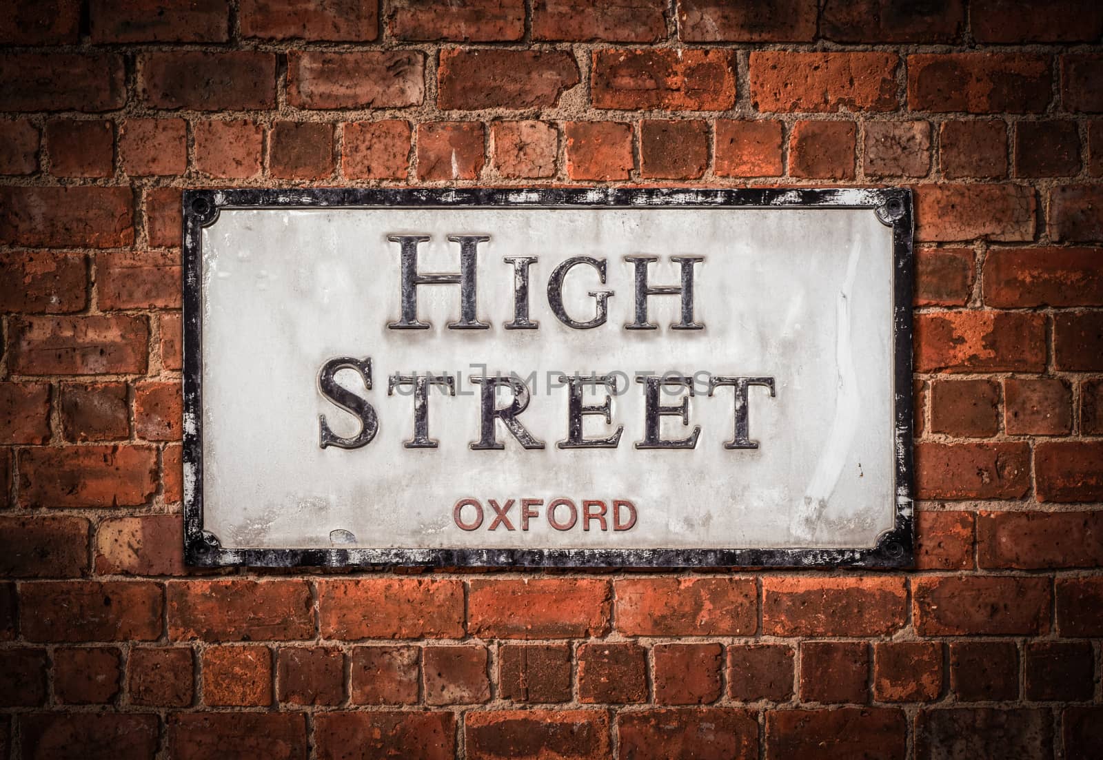 A Sign For Oxford High Street, In England, UK