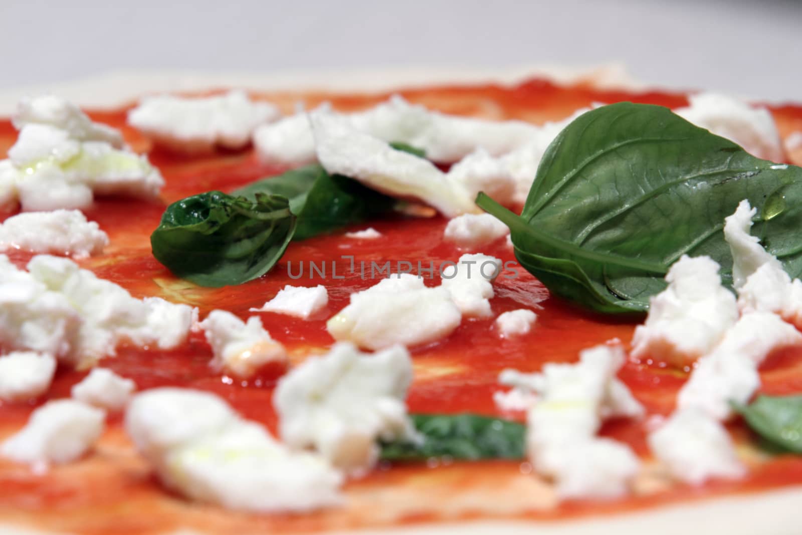 the typical Neapolitan margherita pizza with mozzarella tomato and basil