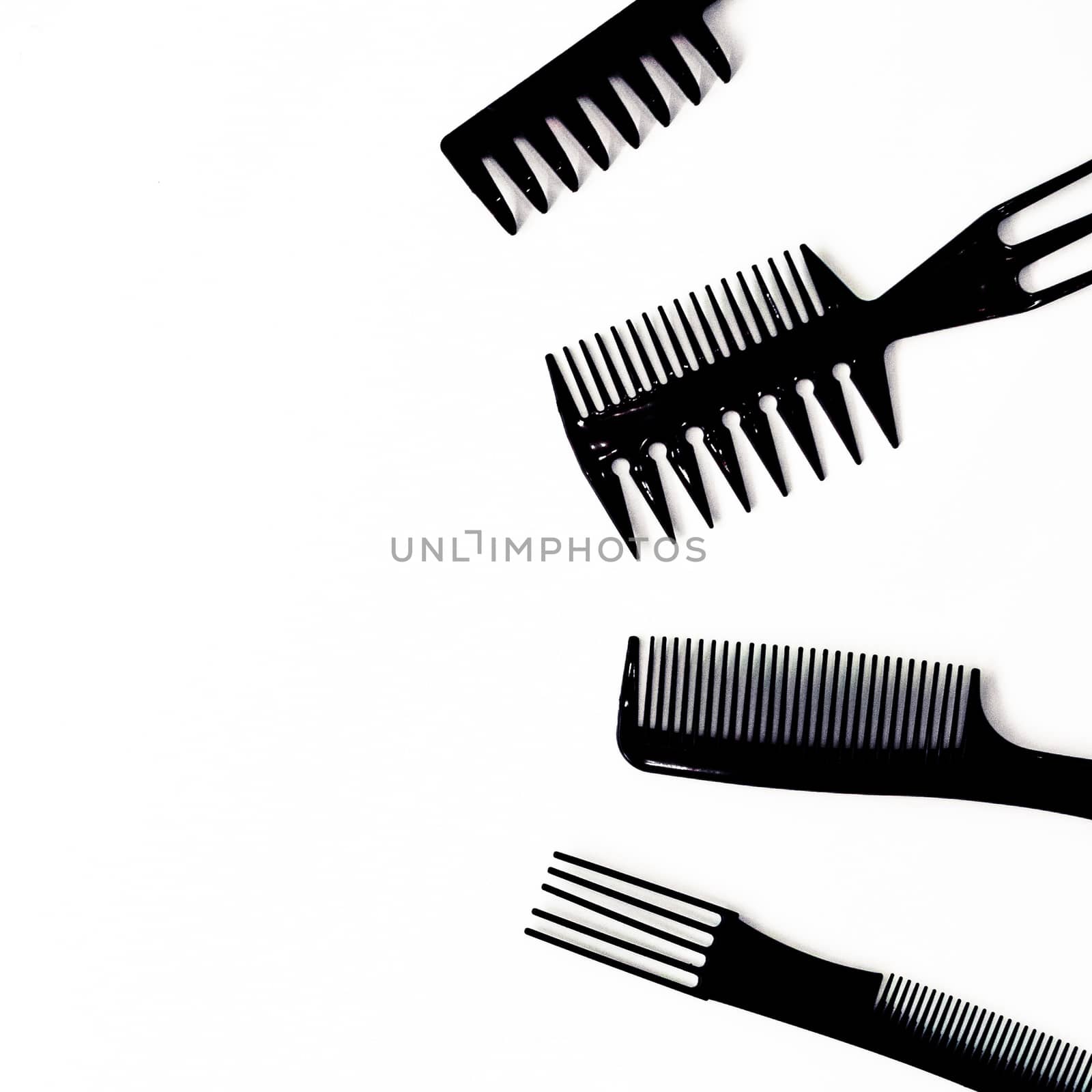 black comb set for professional hairdresser by alexandr_sorokin