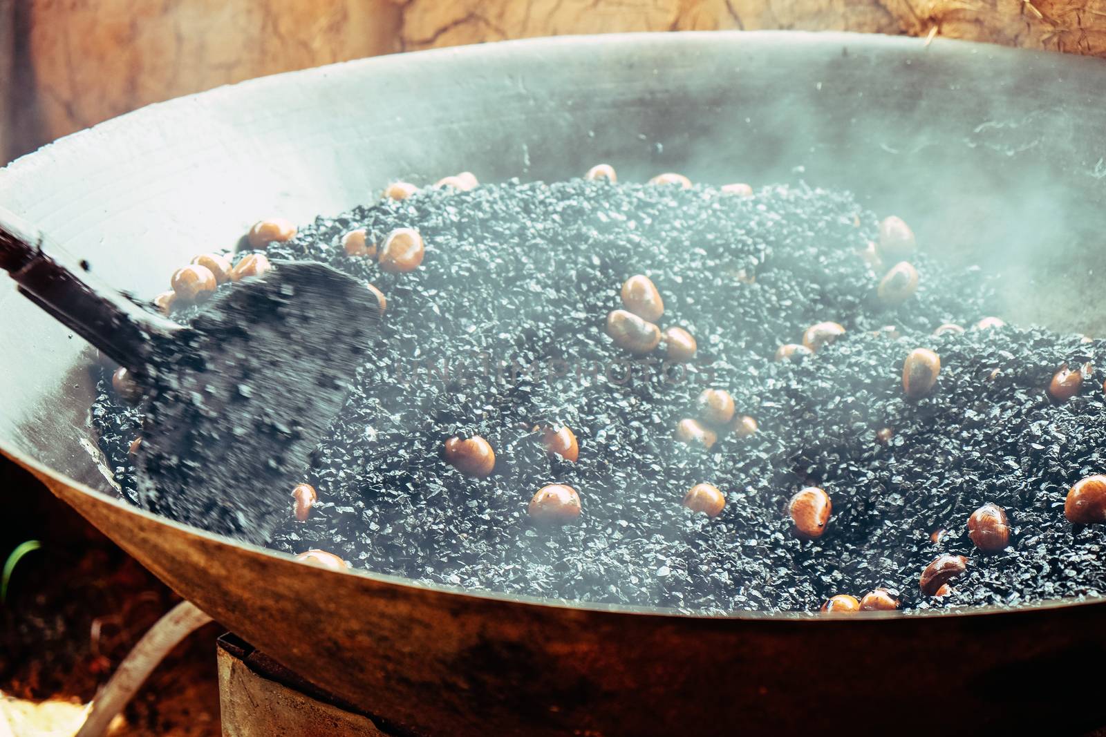 image of Chestnut roasting background