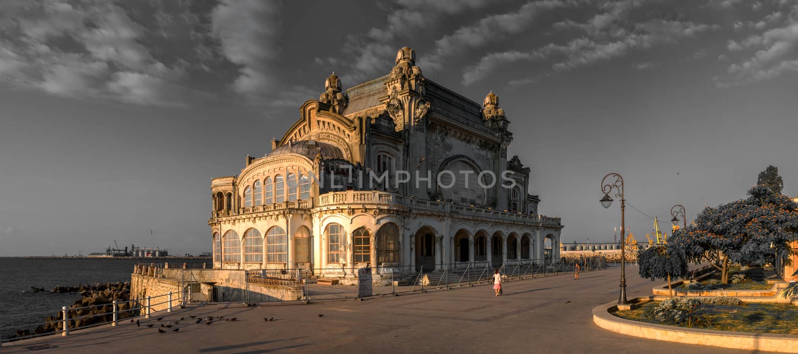 Constanta, Romania – 07.09.2019.  The Old Casino in Constanta, Romania, on a sunny summer morning