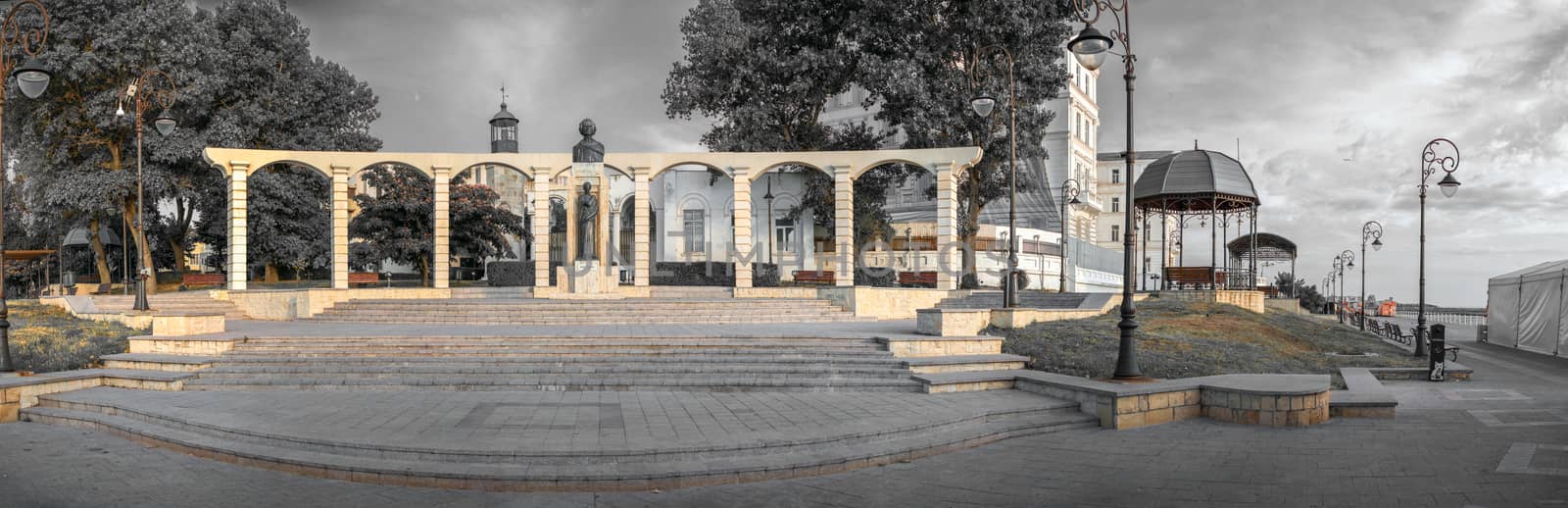 Statue of Mihai Eminescu in Constanta, Romania by Multipedia