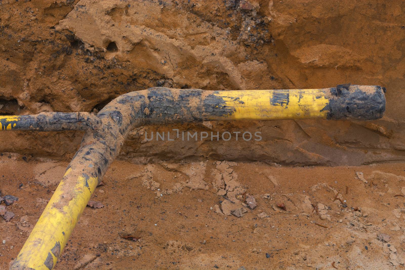 Working on the gas pipes and water supply