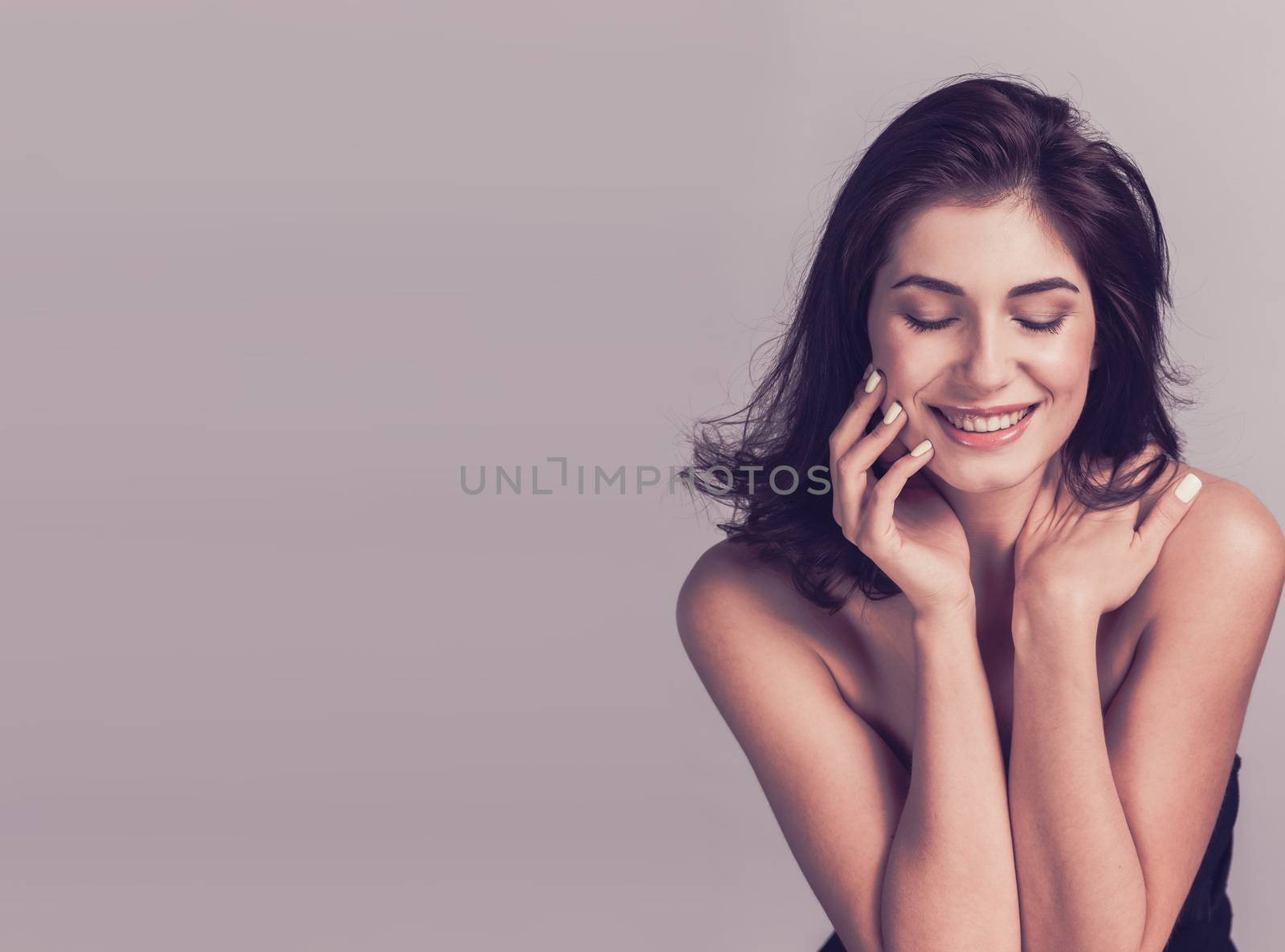 Fashion portrait of beautiful mid adult woman copy space for text
