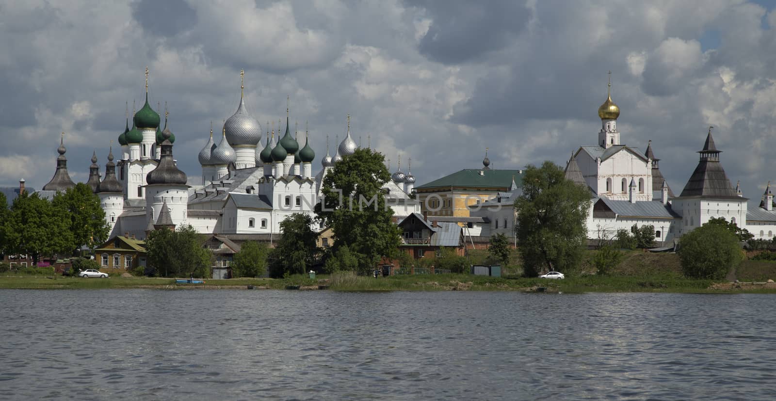 Rostov the Great, Russia. View on old Kremlin from the lake.