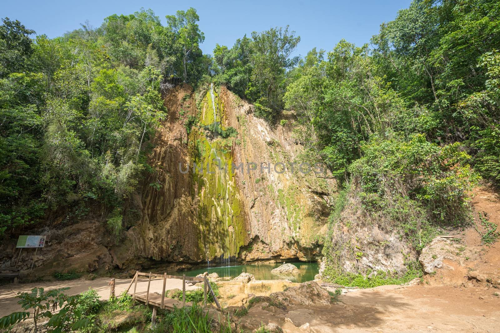 Panorama of the awesome El Limon tropical waterfall  by Robertobinetti70