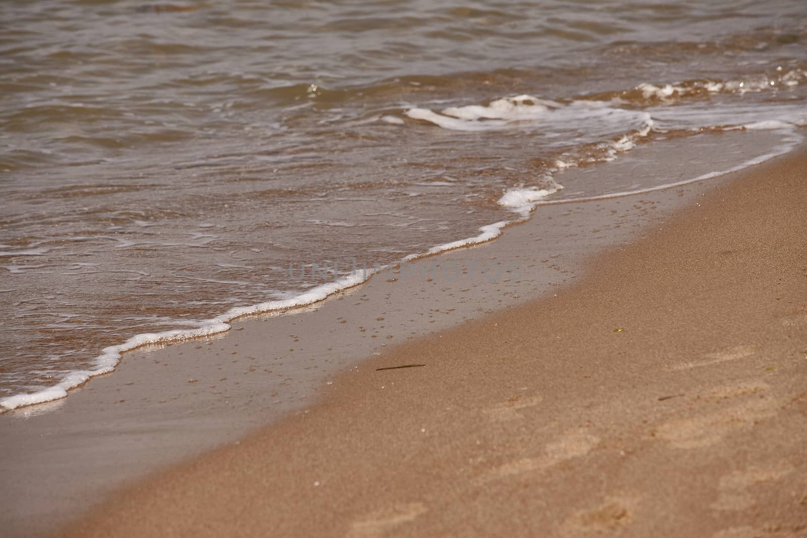 Shoreline in a sicilian beach in marina di butera