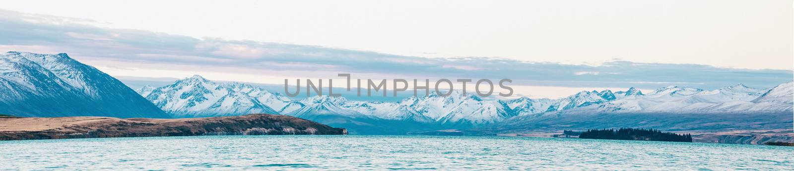 amazing landscapes viewed from Tekapo observatory, New Zealand