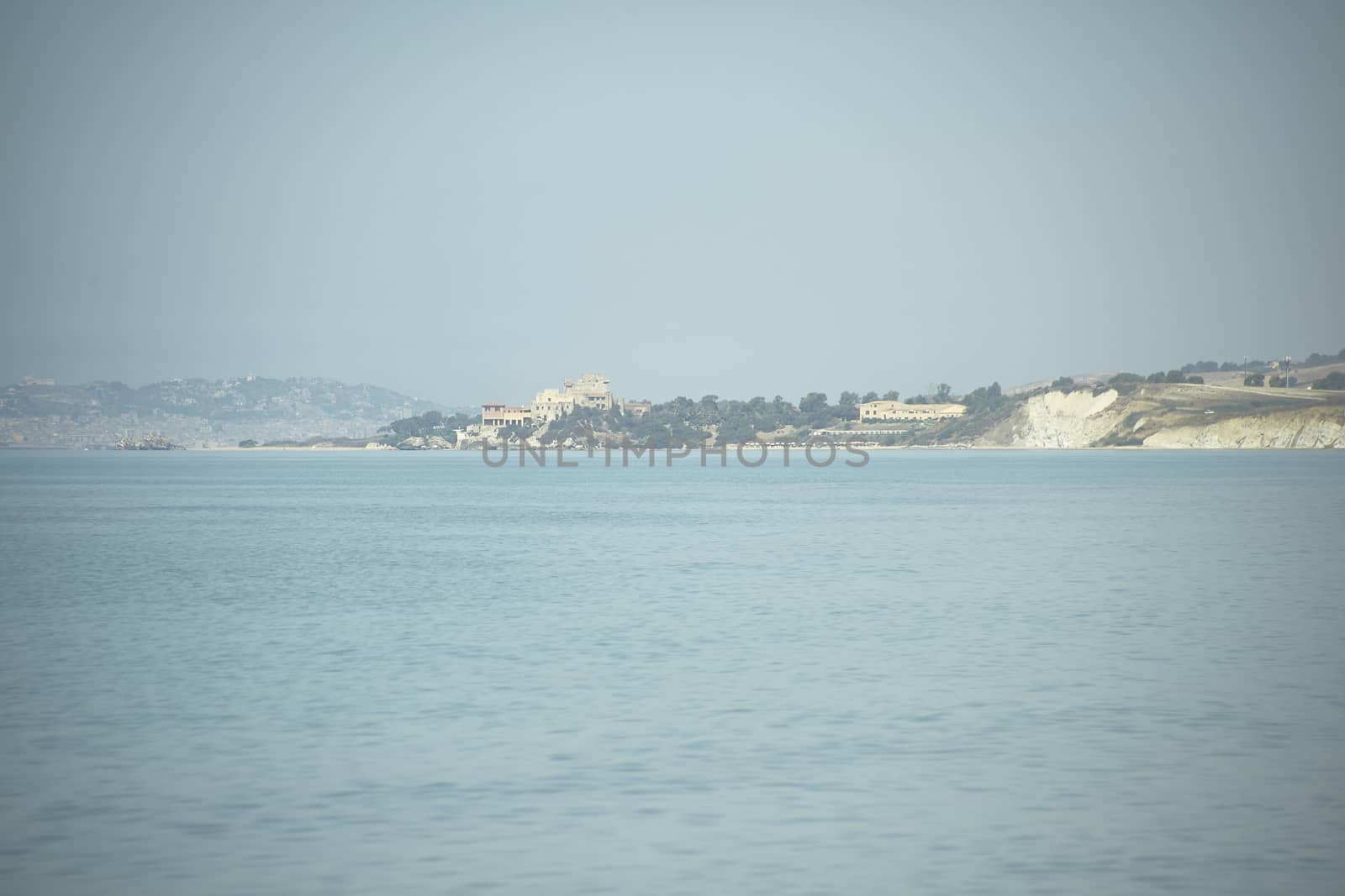 Castle of Falconara seen from the sea