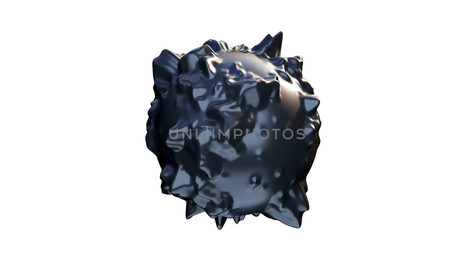 Abstract backdrop with organic form, digital 3d rendering, concept design for science, technology