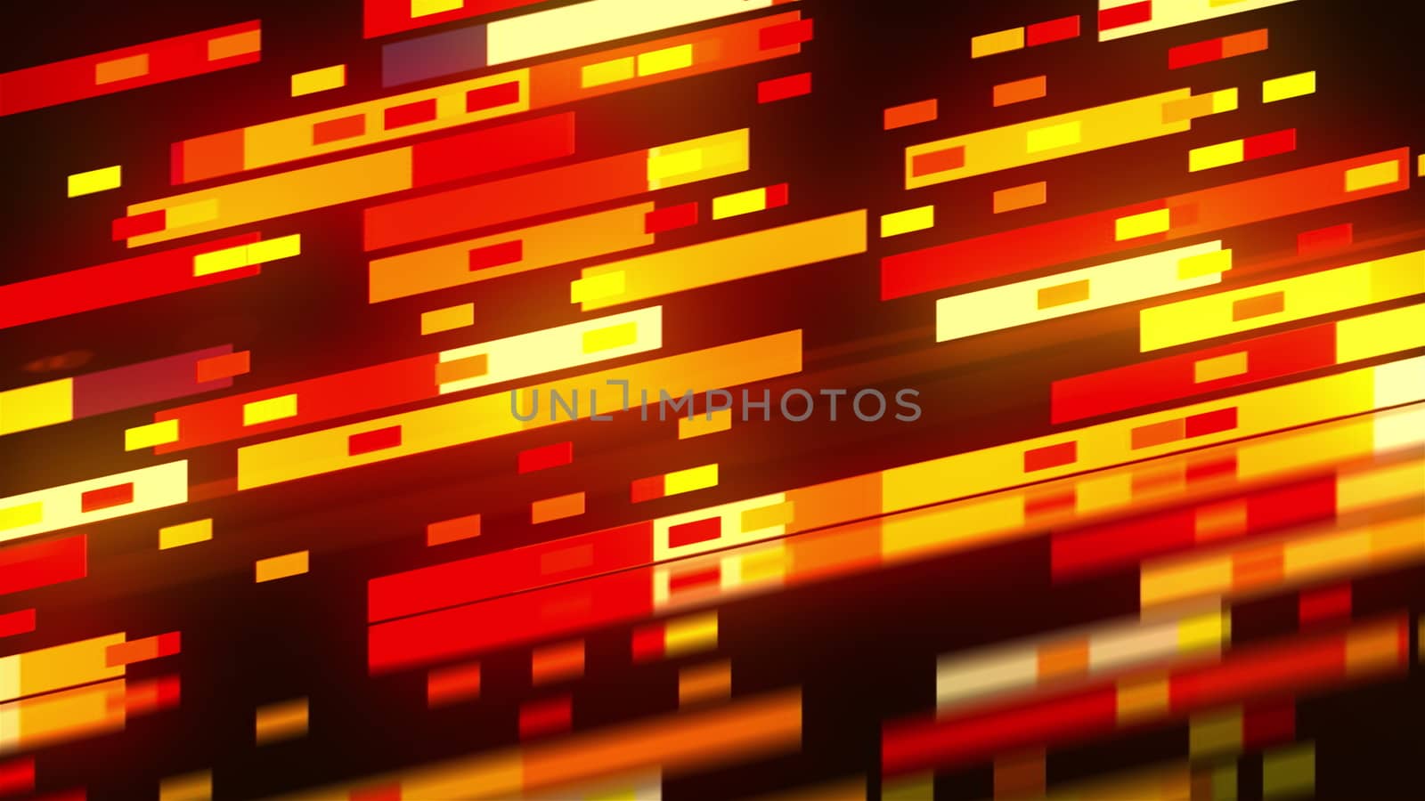 Abstract technology with many rectangles background, surface with reflection, 3d render backdrop, computer generating