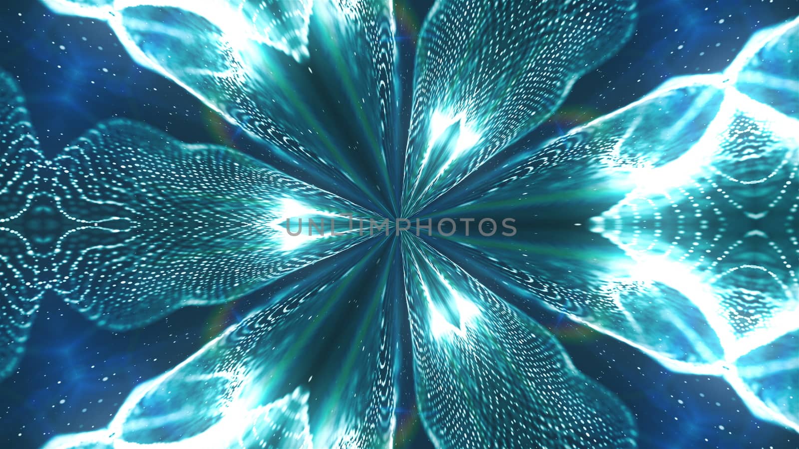 Beautiful abstract kaleidoscope - fractal flower, 3d rendering backdrop, computer generating background