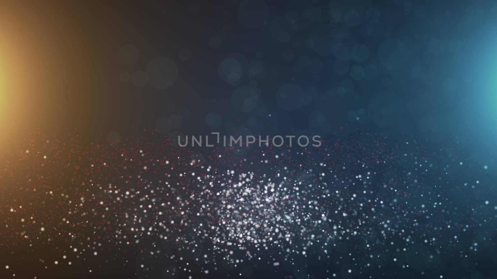 Abstract vintage bokeh particles particles in space with light, computer generated abstract background, 3D rendering