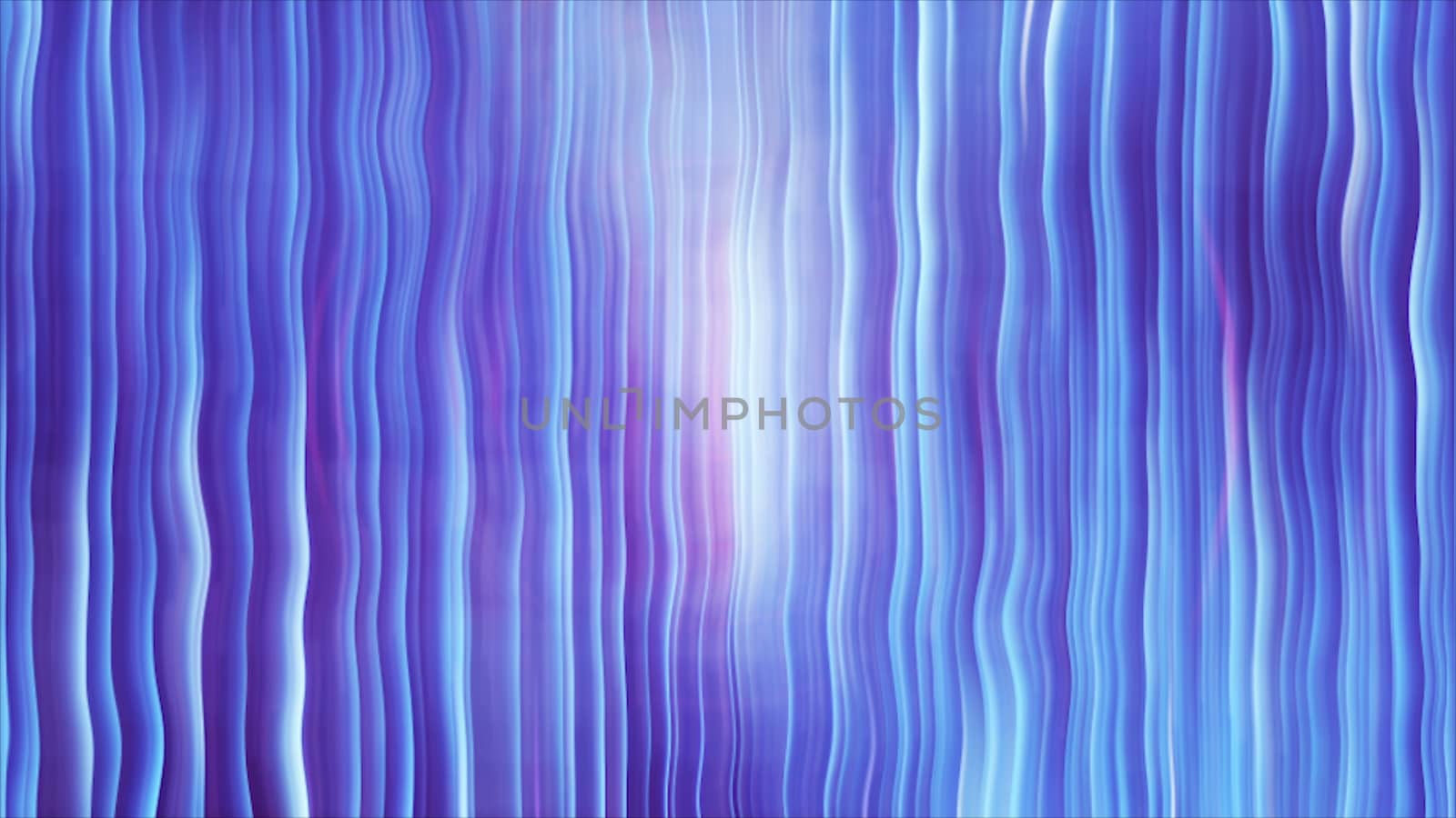 Bright blue stripes like curatin with effect of distorsion, 3d rendering, computer generated backdrop