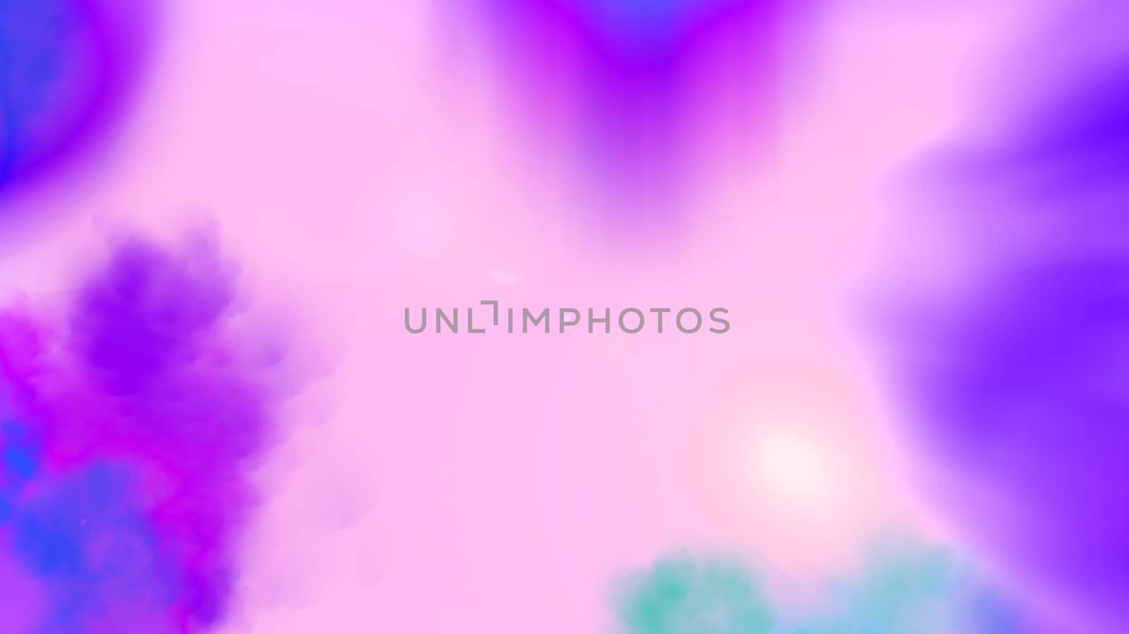 Abstract bright sky with beams, clouds and lens flare effect, 3d rendering spring romantic background