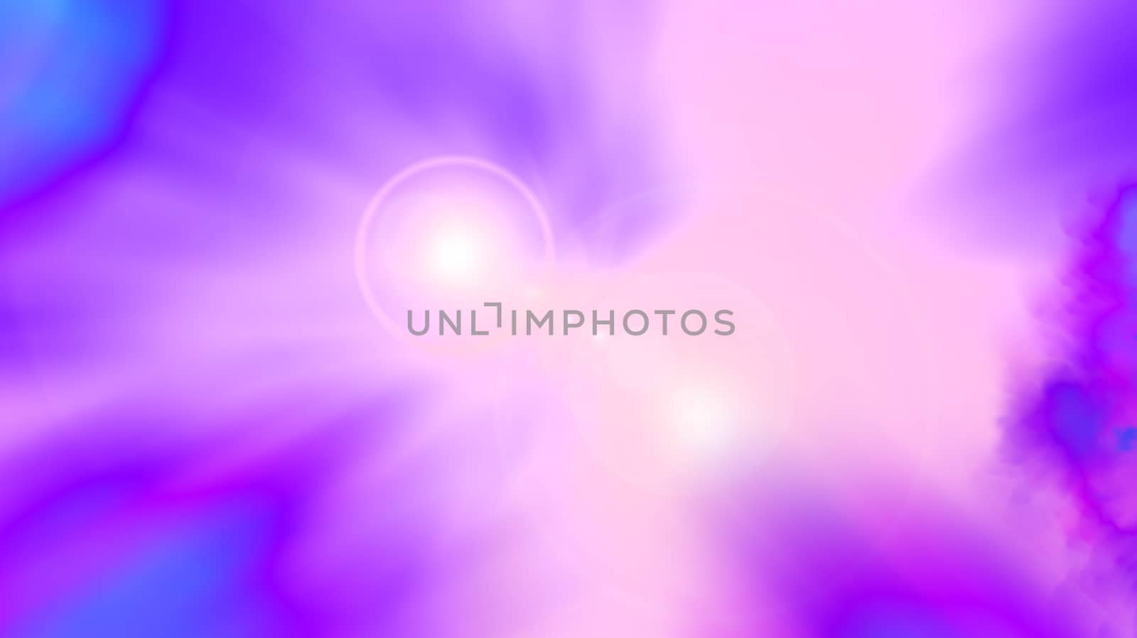 Abstract bright sky with beams, clouds and lens flare effect, 3d rendering spring romantic background