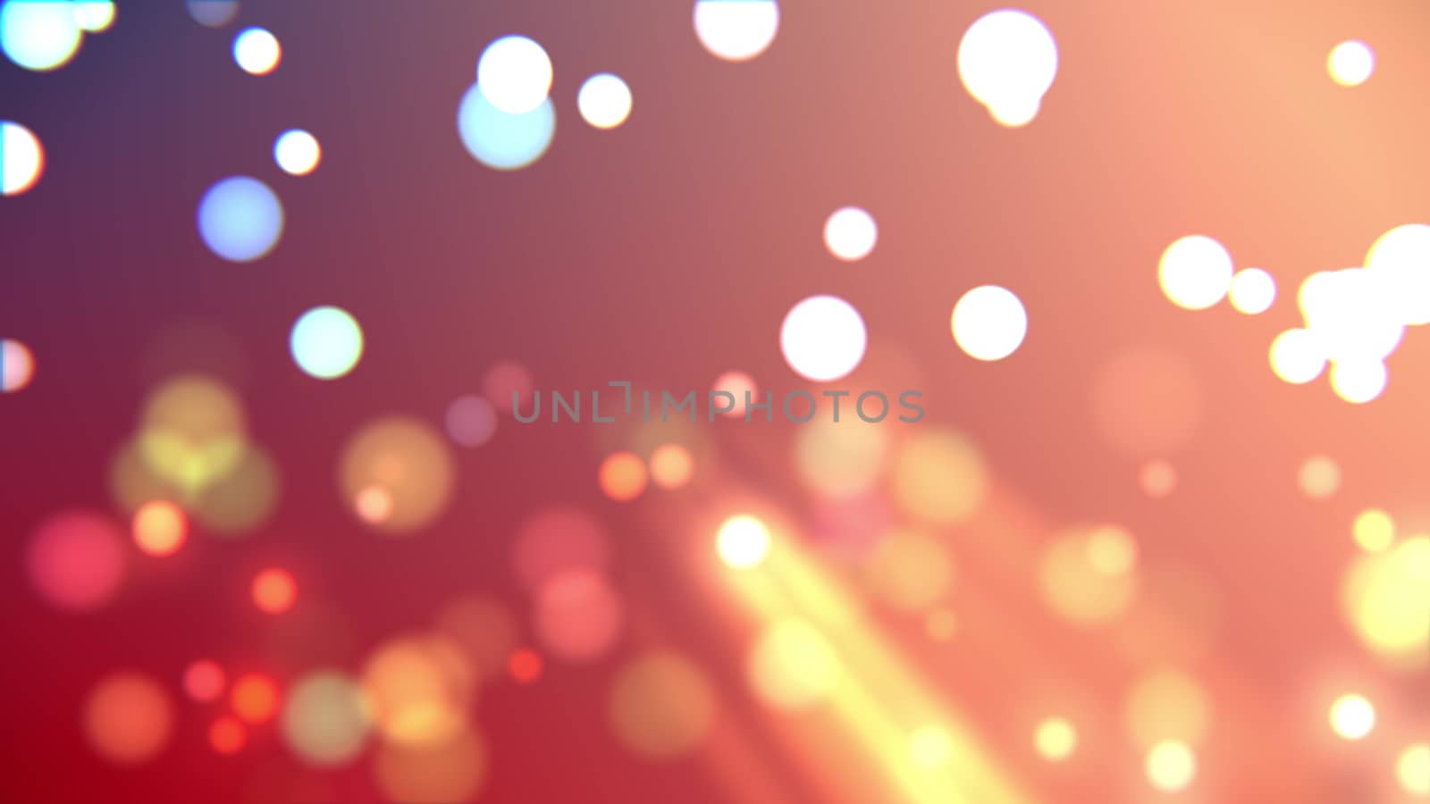 Abstract gradient with highlights and bokeh particles background, 3d rendering romantic or spring background