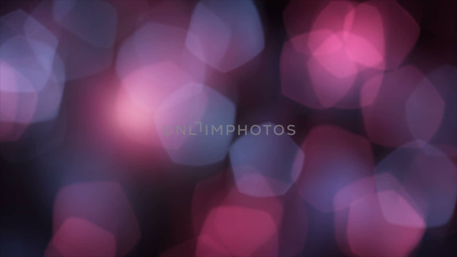 Blurred polygonal highlights - beautiful bokeh effect, dreamer view, 3d rendering background, computer generated backdrop